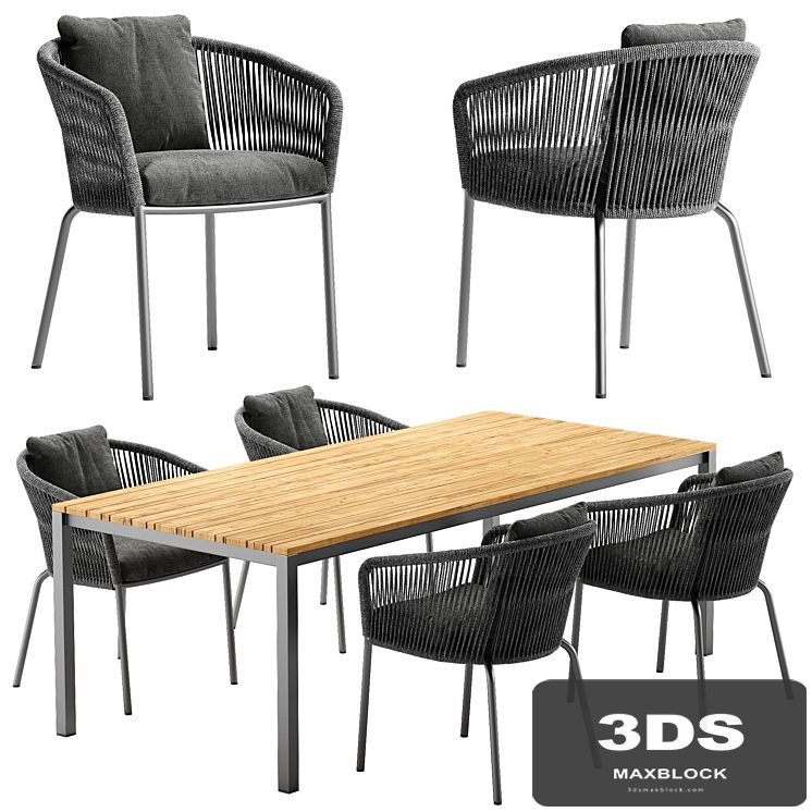 Solpuri Loop chair Classic Alu table set