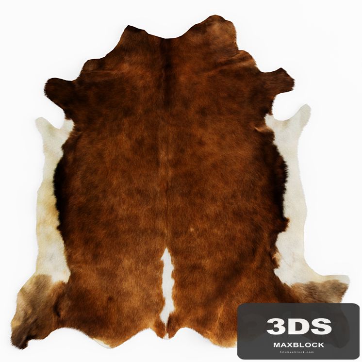 European Rug Cowhide Brown and White