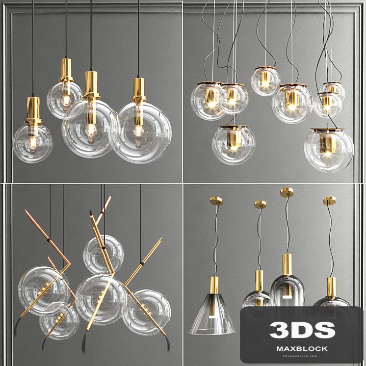 Collection glass bole pendants