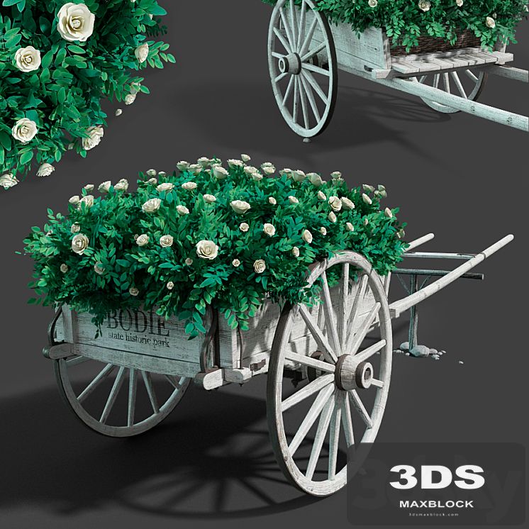 Cart with flowers