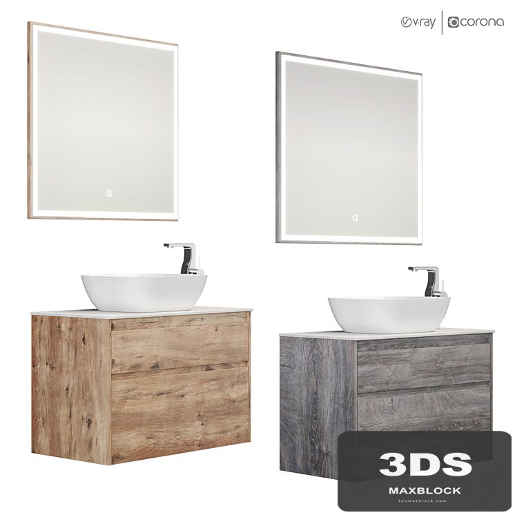 Nova Lite 90 rustic oak / rochelle (2 drawers)