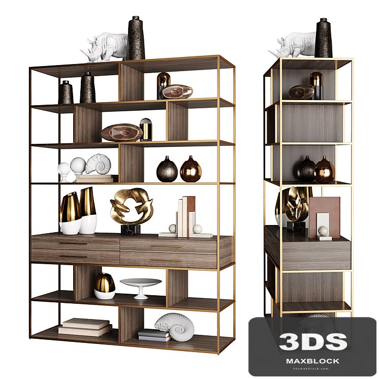 Horchow Mack Geometric Etagere