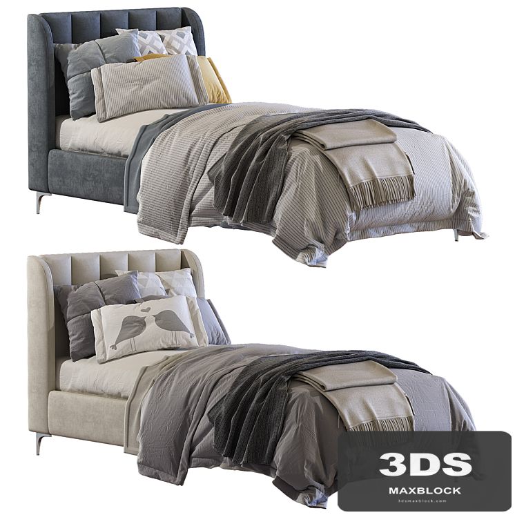 Bed Blush Lizbeth Velvet Single Bed 2