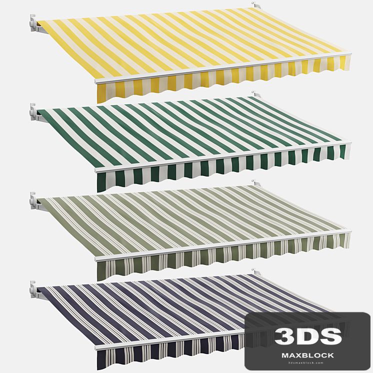 Awning set 3 (striped)