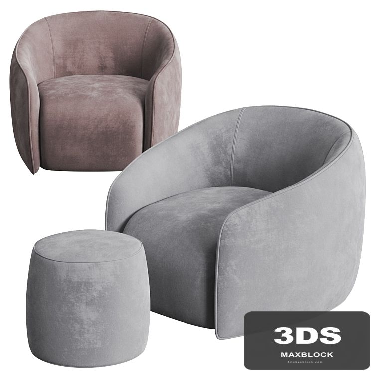 My Home Collection Baloo Armchair and Pouf