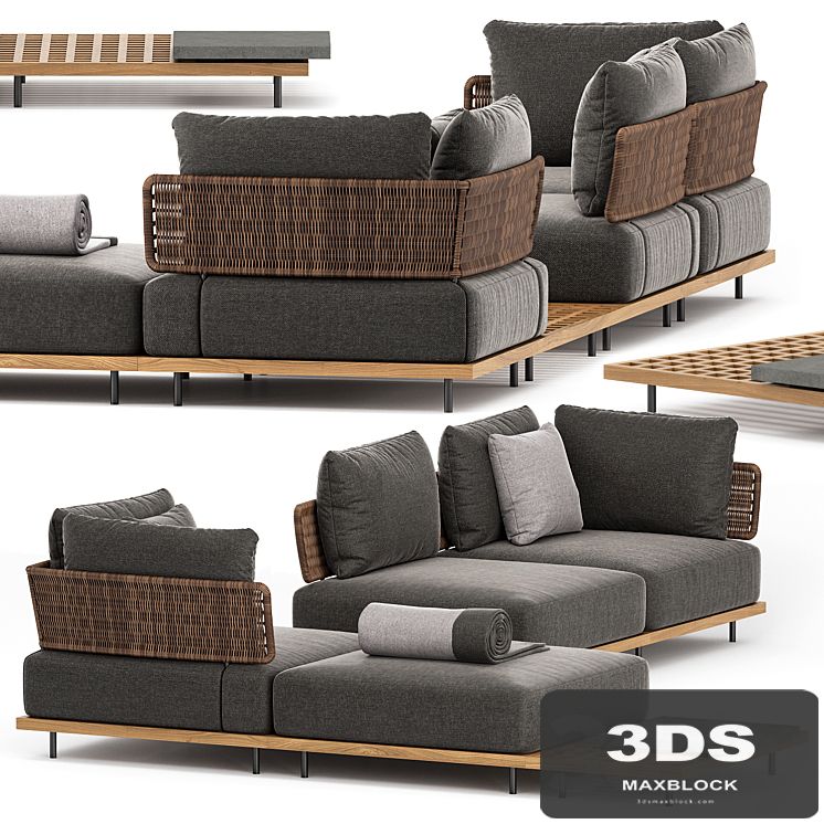 QUADRADO OUTDOOR SOFA SET2 by Minotti