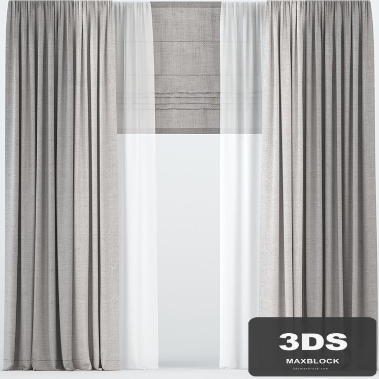 Curtains with tulle.