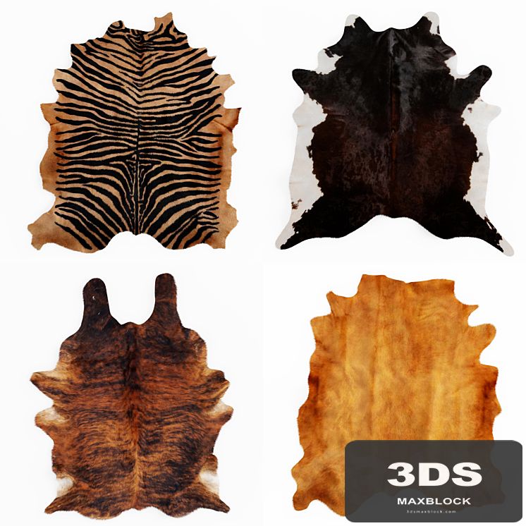 Four rugs from animal skins 03