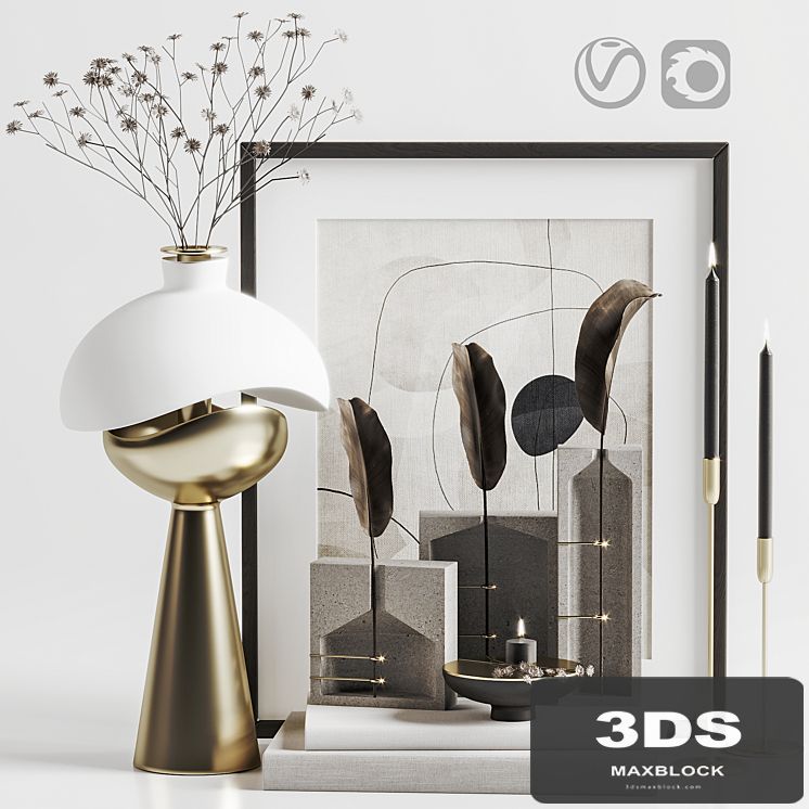 Decoration Set 004 Spring vase lamp Ghost collection