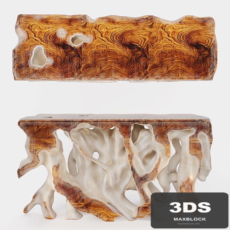 Designer Table Top / Console in the form of tree roots