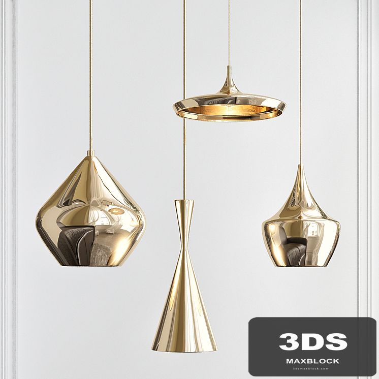 Beat Light chandelier Set Tom Dixon Loft-Concept Black and White