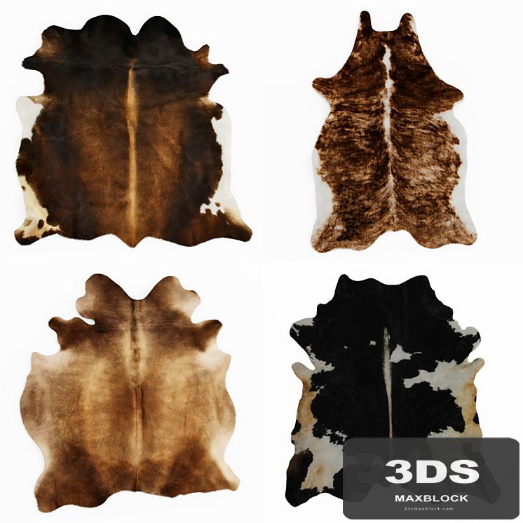 Four rugs from animal skins 05