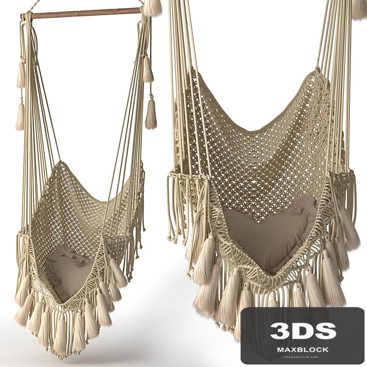 Hammock chair outboard with fringe
