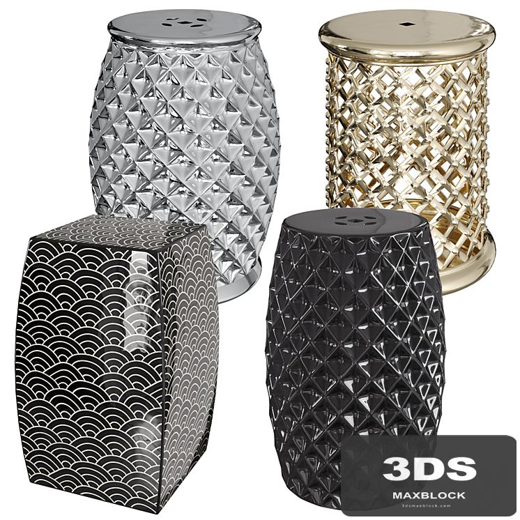 Set 2 of ceramic stools