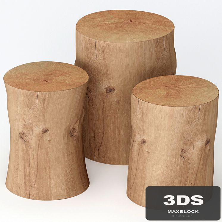 Coffee tables made of stumps
