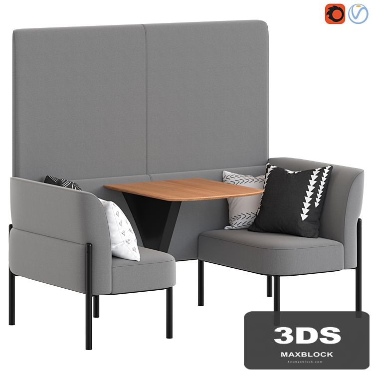 Herman Miller Hue Lounge Furniture low with wall
