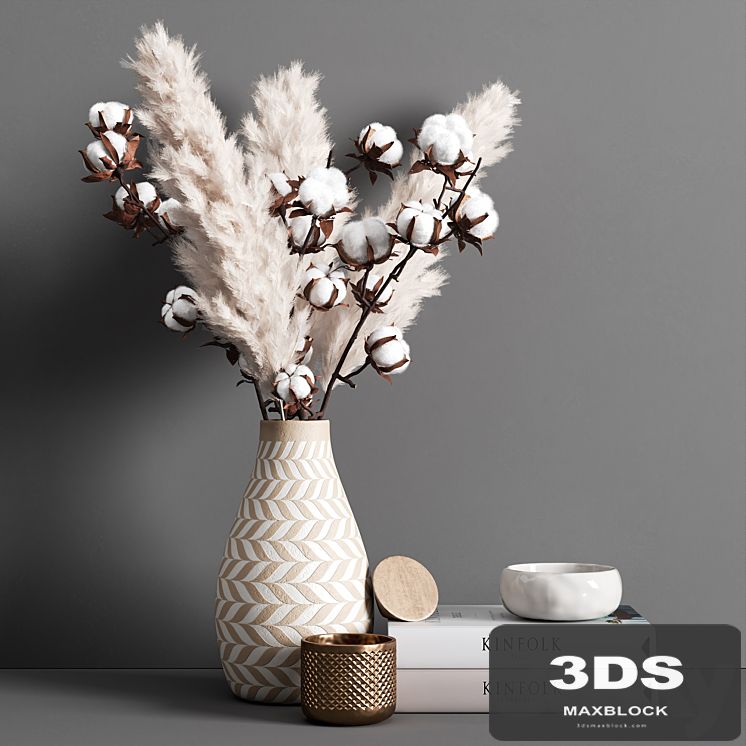 Decorative set pampas