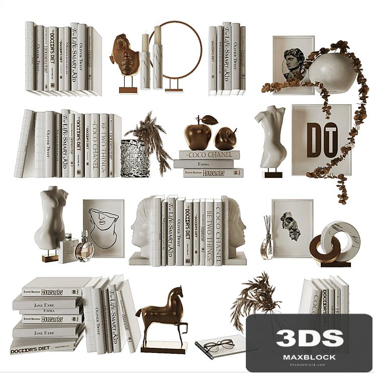 Decorative shelf filling set 9