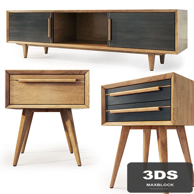Dresser and nightstand Bruni. Tvstand, nightstand Bruni by Etg-Home