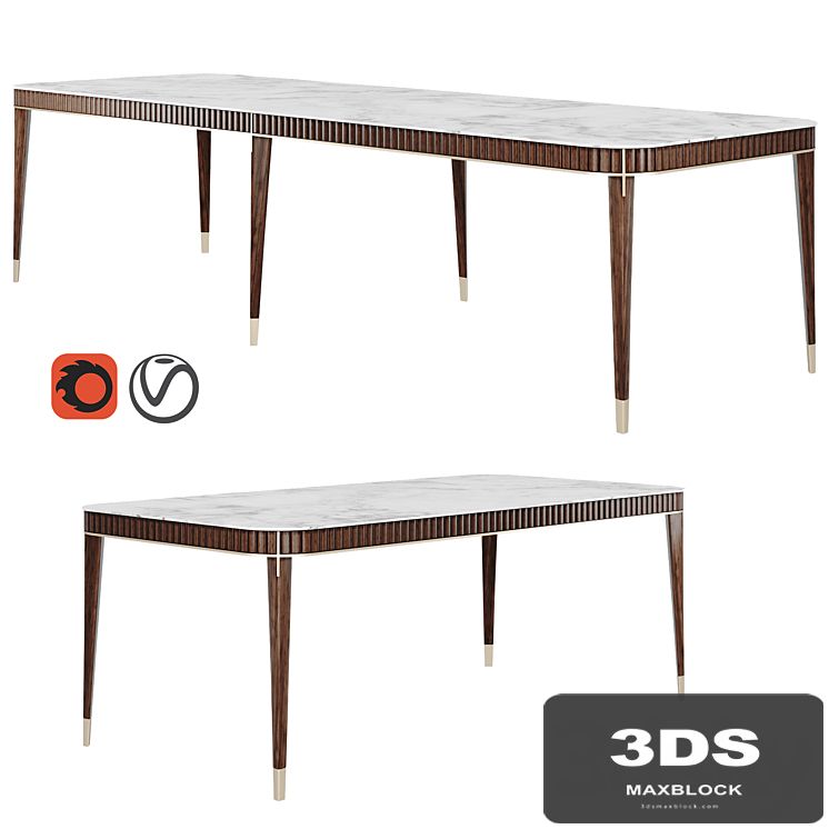 EDEN-ROCK RECTANGULAR DINING TABLE Design Sacha Lakic