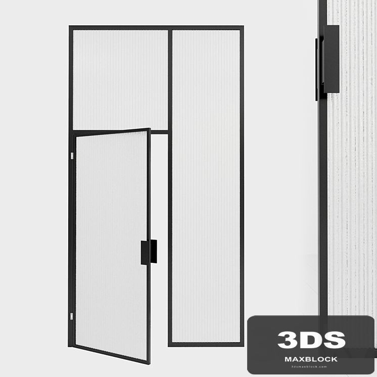 Glass partition. Door. 100