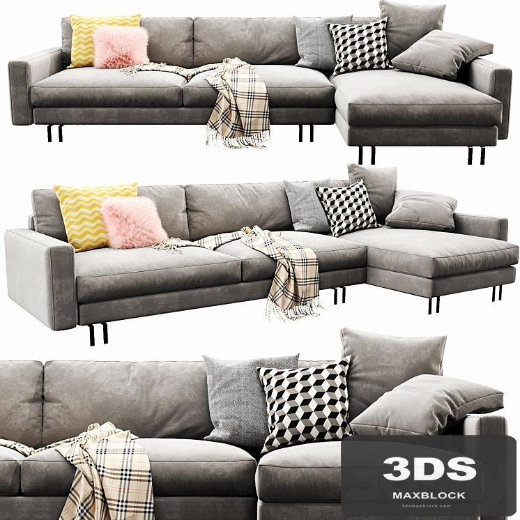 Interface Blues Chaise Lounge