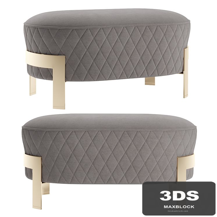 Cosmo Ottoman with metal legs 2