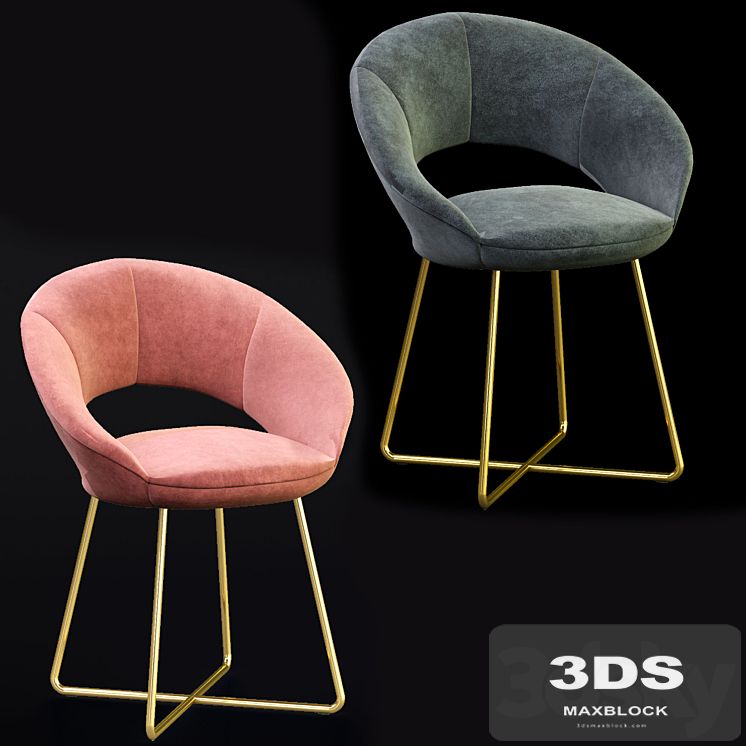 DM Hotel Modern Fabric Metal Chrome Legs Dining Chair