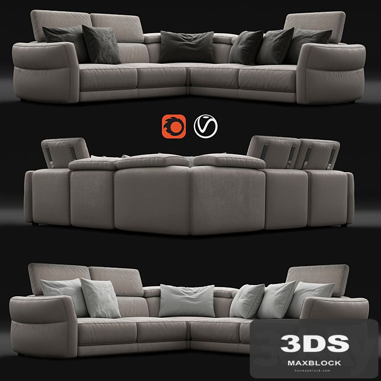 Natuzzi notturno sofa