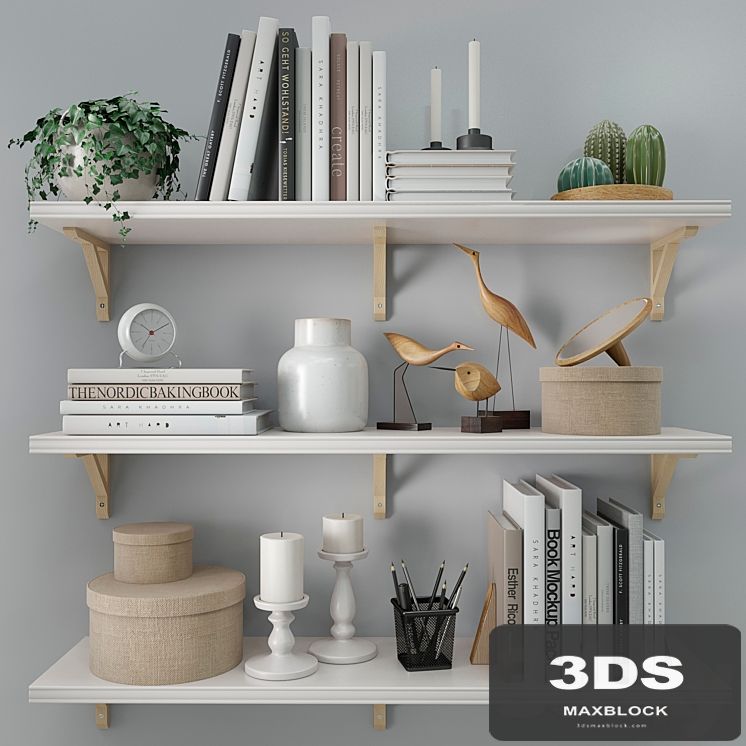 Shelves Bergshult / Sandshult (ikea) with Decorative Filling