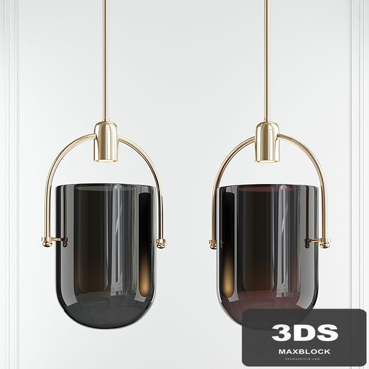 Mid Century Modern Chic 1 Light Pendant With Mouth-blown