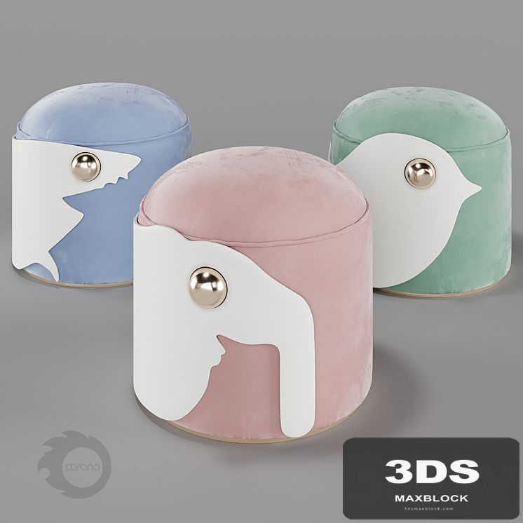 Poufs Circu Animal Stools collection