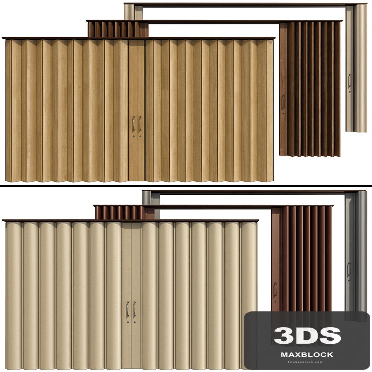 Sliding Partition made of wood and PVC