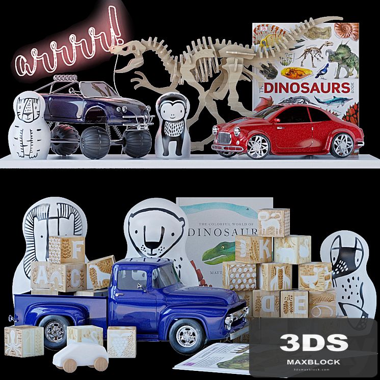 A set of toys for a boy