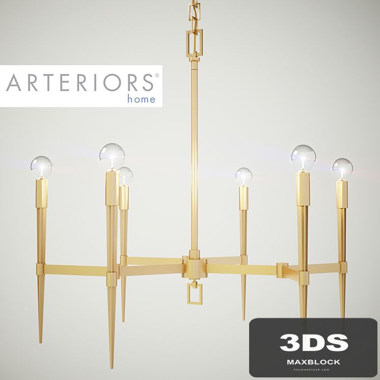 Auburn Antique Brass Chandelier from Arteriors