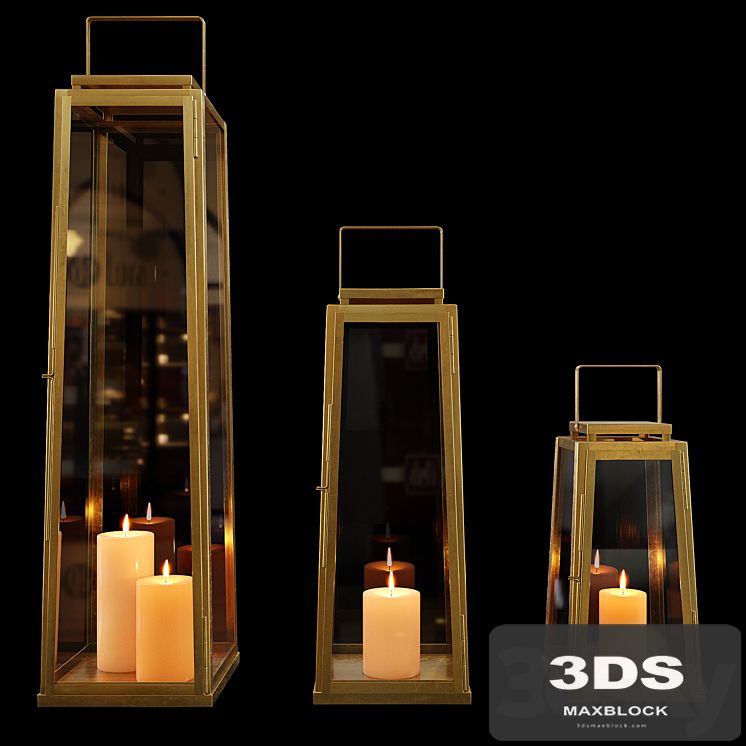 Zara Home - The golden decorative lantern for a candle