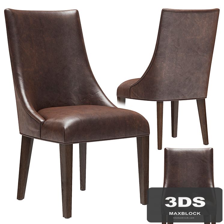 Restoration Hardware Ella Leather Side Chair