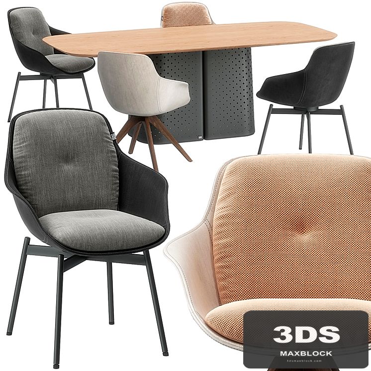 Rolf Benz 600 chair, 929 table