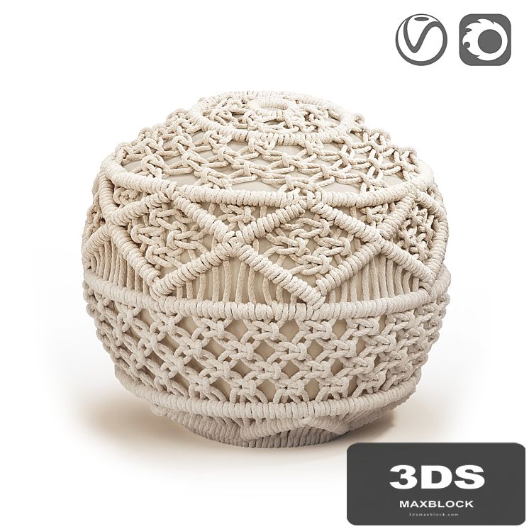 Macramé pouf Lambi