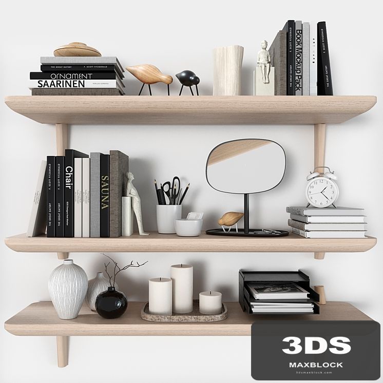 Shelves LISABO (IKEA) with decorative filling