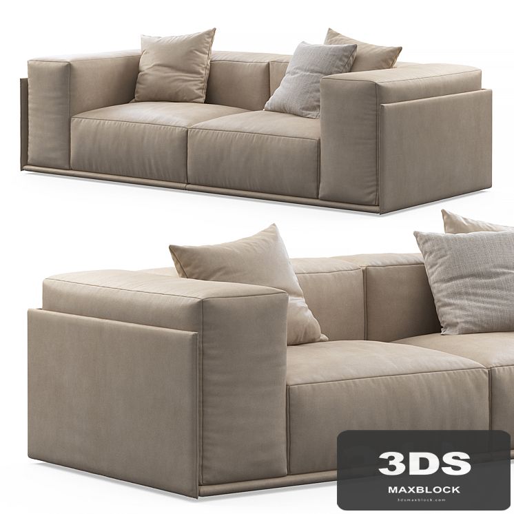 Roland 2-seat Leather Sofa by Doimo Salotti