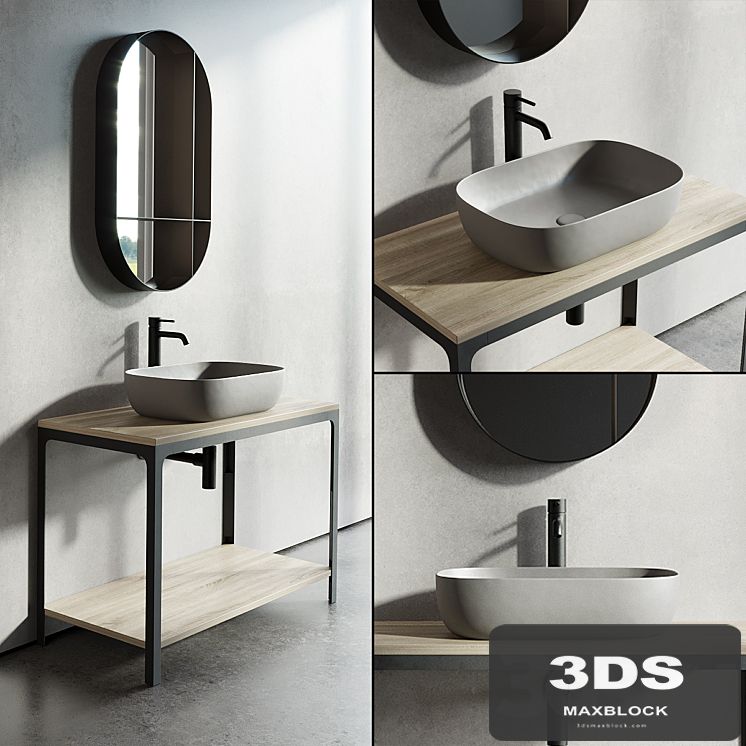 Scarabeo Ceramiche ABLE Single Vanity Unit Set 1