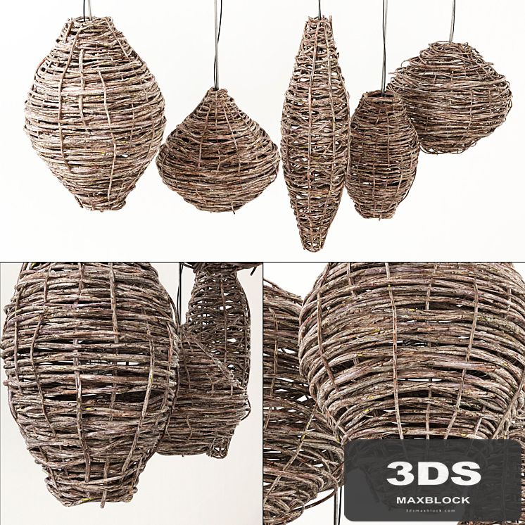 Branch Vespiary decor lamp n1 / Branch hive lights