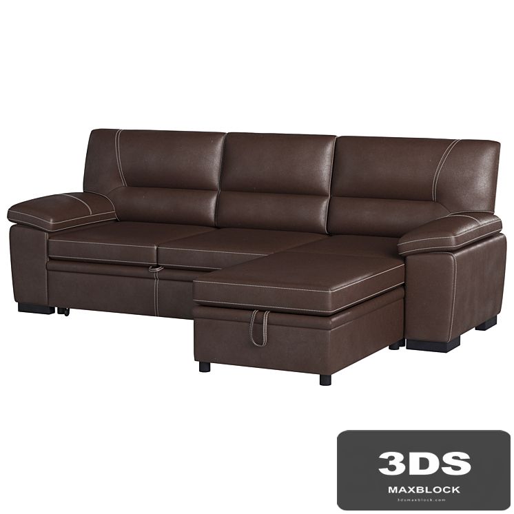 Brown Leather Sectional Sofa