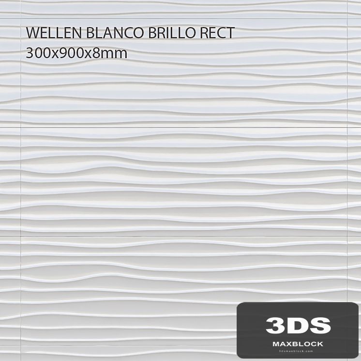 Wall Tile Baldocer Wellen Blanco Brillo Rect
