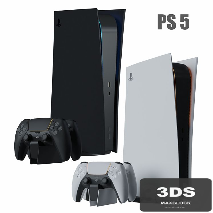 Sony PlayStation 5 console with ps5 gamepad
