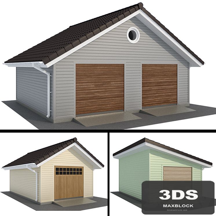 Garage with siding for one and two cars