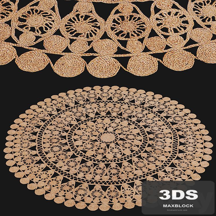 HM Home patterned jute rug