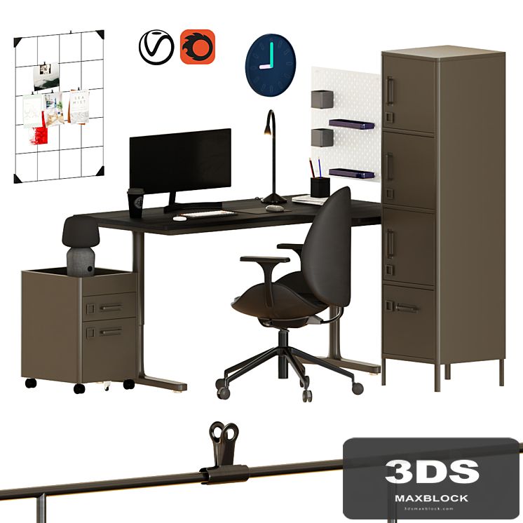 BEKANT Corner desk set 2
