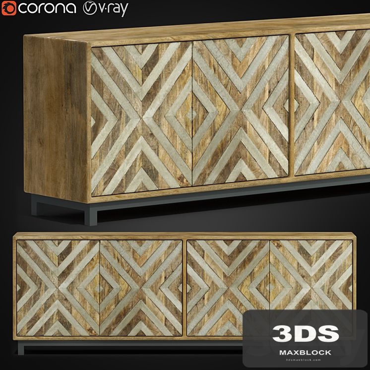Four-Door Entertainment Console